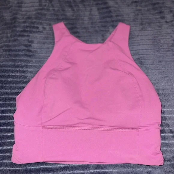 Lululemon Free to be Serene Pink/Purple High Neck Sports Bra - Size 4 (C/D cup) - Picture 4 of 6